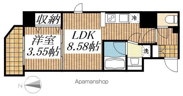 シーズンフラッツ新町の間取り