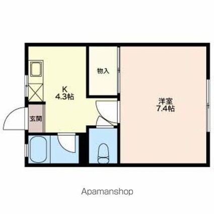 フォーブル５１０[1K/24.24m2]の間取図