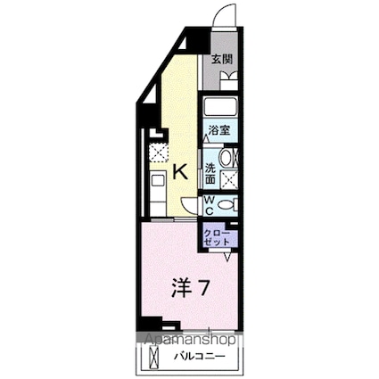ヒラソル　瀬田[1K/31.94m2]の間取図