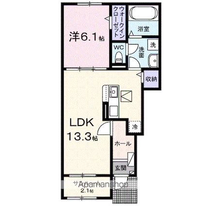富夢想家　十一番館[1LDK/50.05m2]の間取図