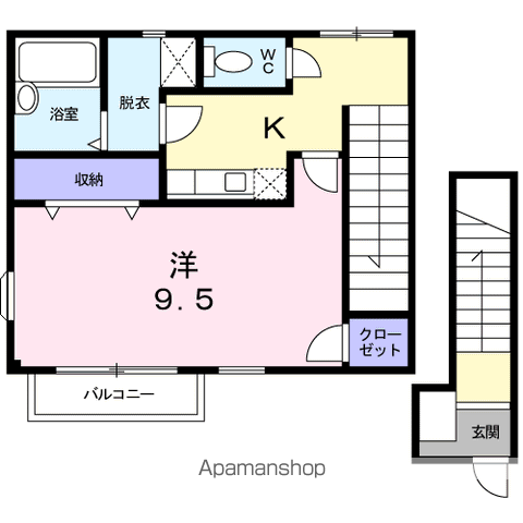 【松戸市馬橋のアパートの間取り】