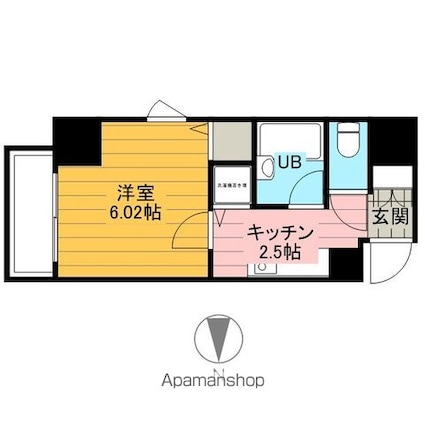 プレステージ錦糸町[1K/20.12m2]の間取図