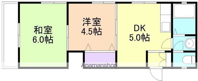和歌山県和歌山市北島[2K/35.6m2]の間取図