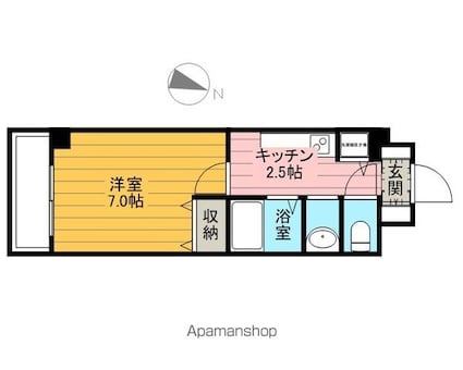 東京都江東区毛利２丁目[1K/24.15m2]の間取図