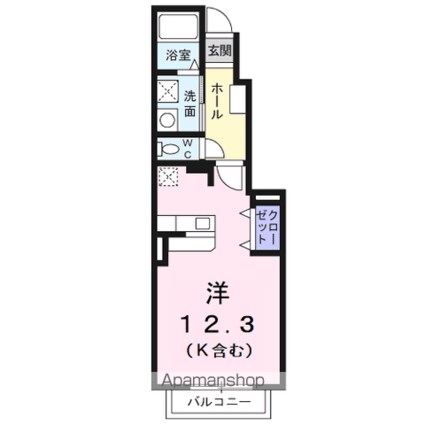 クラールハイム[1R/32.9m2]の間取図