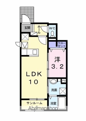 アルーシャ・Ｓ[1LDK/36.29m2]の間取図