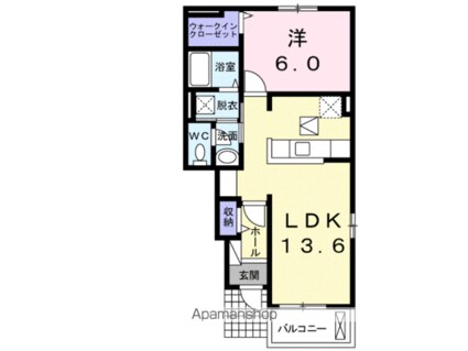 シャルマン　Ｂ[1LDK/46.06m2]の間取図