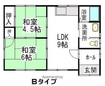 よかれ苑Ⅲ[2LDK/45.54m2]の間取図