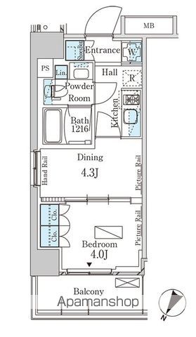 パークアクシス横濱大通り公園の間取り