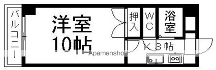 シンセイビル[1K/28.05m2]の間取図