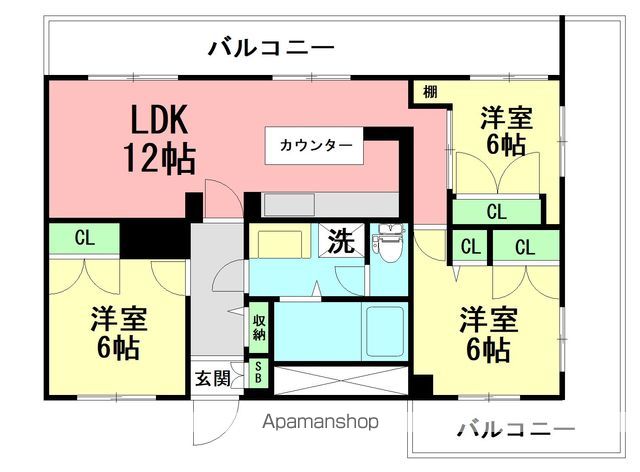 グレイスイセハラの間取り写真