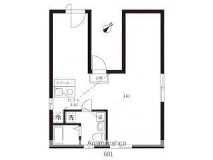 コルク本駒込[1R/34.56m2]の間取図