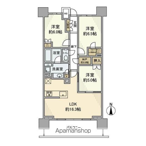 プラウドタワー府中寿町の間取り