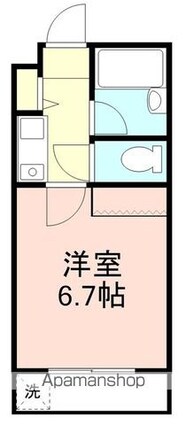 パープルハイツ[1K/17.19m2]の間取図