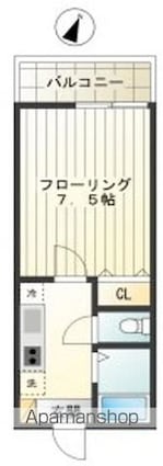 マキ沼袋[1K/22.5m2]の間取図