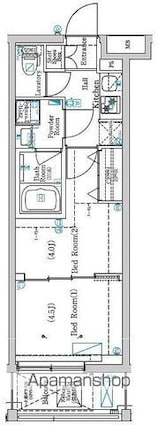 ラフィスタ方南町[2K/25.94m2]の間取図