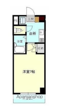 フルリール松浦[1K/24m2]の間取図