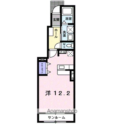 フォレスタ　デ　フィオーレ[1R/36.28m2]の間取図