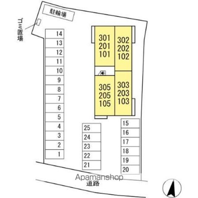 ホームバリー湯野[2LDK/57.78m2]の配置図