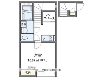 クレイノエム　シー　アネックス[1K/27.83m2]の間取図