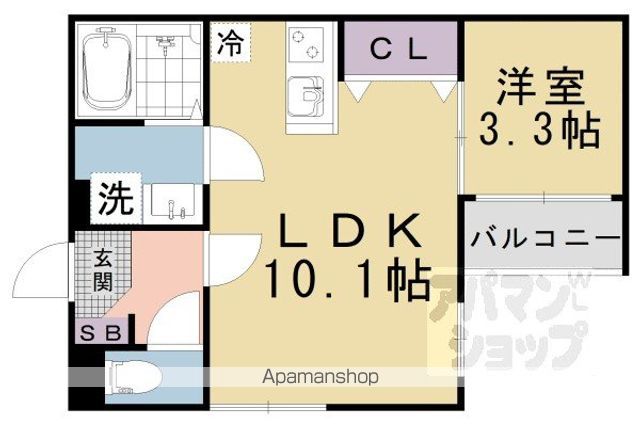 プランドール椥辻の間取り写真