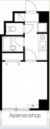 ヴィラクリヤマ[1K/23.46m2]の間取図