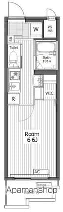 東京都練馬区中村南２丁目[1K/22.55m2]の間取図