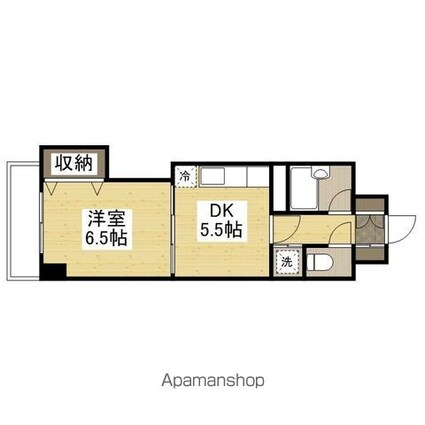 広島県広島市西区東観音町[1DK/30.05m2]の間取図