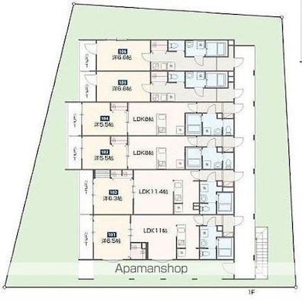 ＭＥＬＤＩＡ福生Ⅲ[1LDK/32.92m2]の間取図