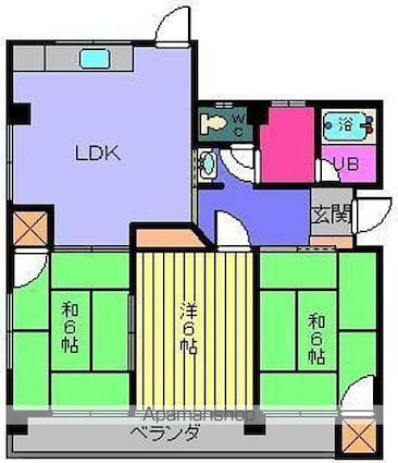メゾンド・モラール[3DK/59.47m2]の間取図