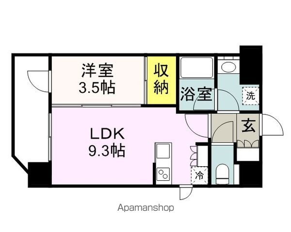 福岡市中央区大宮のマンションの間取り