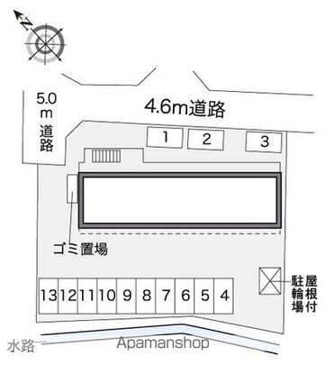 レオパレスシャルロット[1K/20.28m2]の配置図