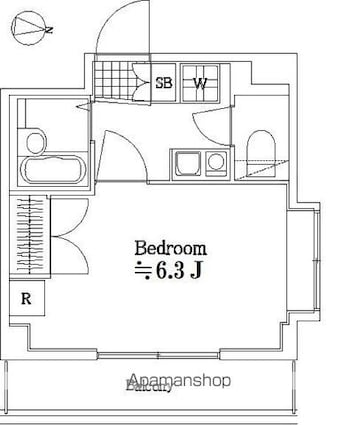 エスコート中野大和町[1K/20.68m2]の間取図