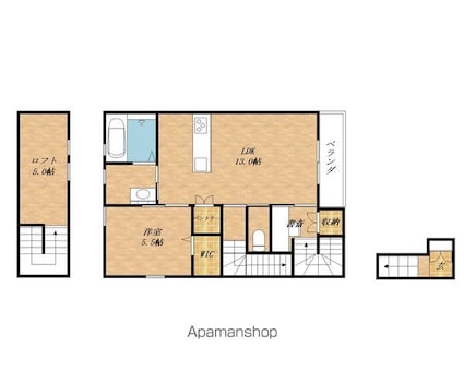 滋賀県長浜市平方町[1LDK/51.76m2]の間取図