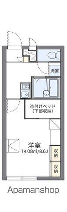 レオパレスヒメフィール[1K/23.18m2]の間取図