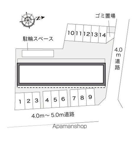 レオパレスＴＡＫＡ 207 ｜ 神奈川県大和市下鶴間344-1（賃貸アパート1K・2階・23.18㎡） その9