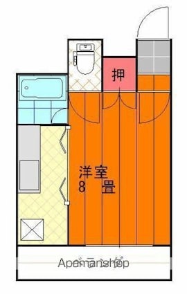 リオン・ドール[1K/22m2]の間取図