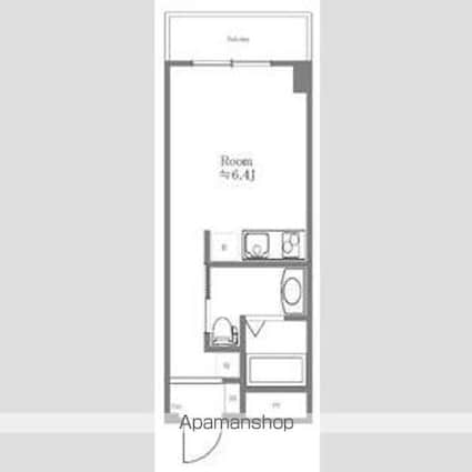 ライオンズマンション太子堂第２[1R/20.44m2]の間取図