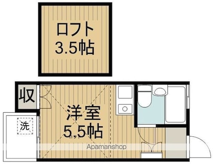 東京都中野区大和町１丁目[1R/11.13m2]の間取図