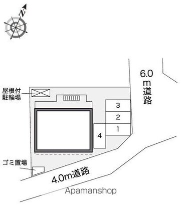レオパレス壱番橋[1K/22.35m2]の配置図