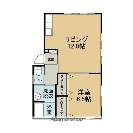 コーポワシントン[1LDK/40.97m2]の間取図