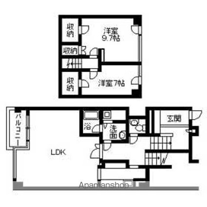参宮橋マンション[2LDK/112.53m2]の間取図