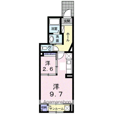 【岐阜市則武のアパートの間取り】