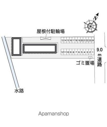 レオパレス幸[1K/26.49m2]の配置図