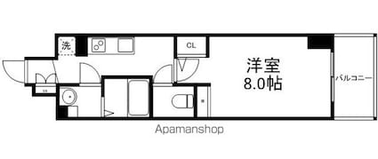 ＫＤＸレジデンス南草津[1K/28m2]の間取図