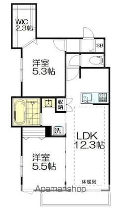 （仮称）高円寺南３丁目メゾン[2LDK/57.73m2]の間取図