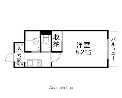 グランデアジュダ[1K/24m2]の間取図