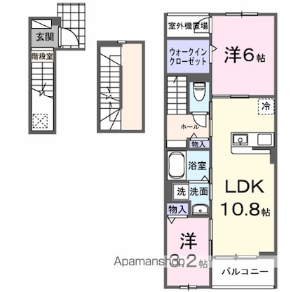 ＭＡＬＩＢＵ（マリブ）[2LDK/58.13m2]の間取図