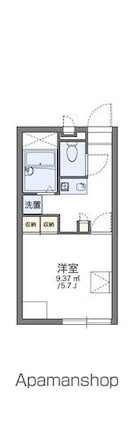 レオパレスアビィロード烏山[1K/20.28m2]の間取図