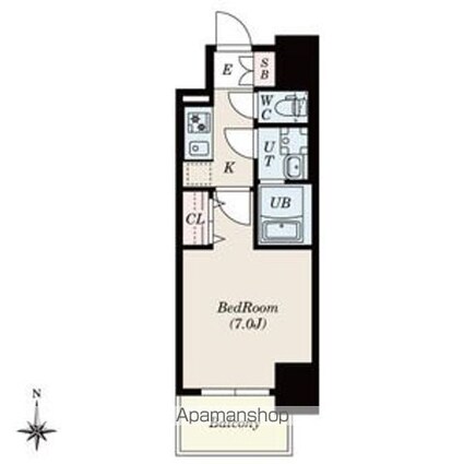 ＳーＲＥＳＩＤＥＮＣＥ尾頭橋ｃｌａｒｉｔｙ[1K/23.29m2]の間取図